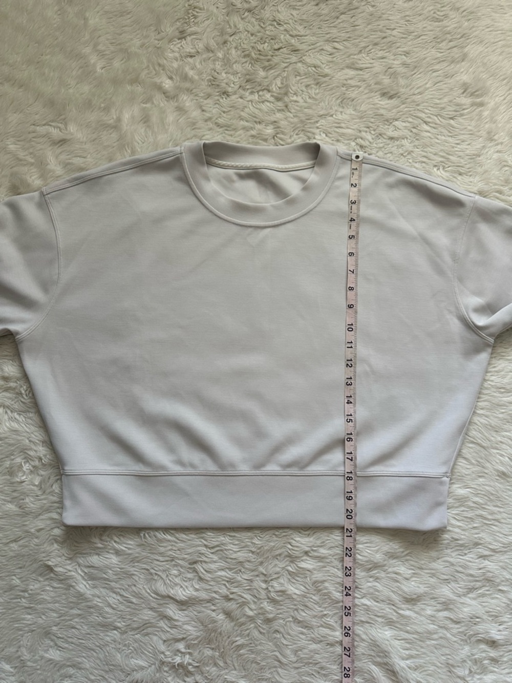 Lululemon Sweatshirt Softstreme Perfectly Oversized Cropped Crew Pullover Sz 8 - Picture 10 of 12